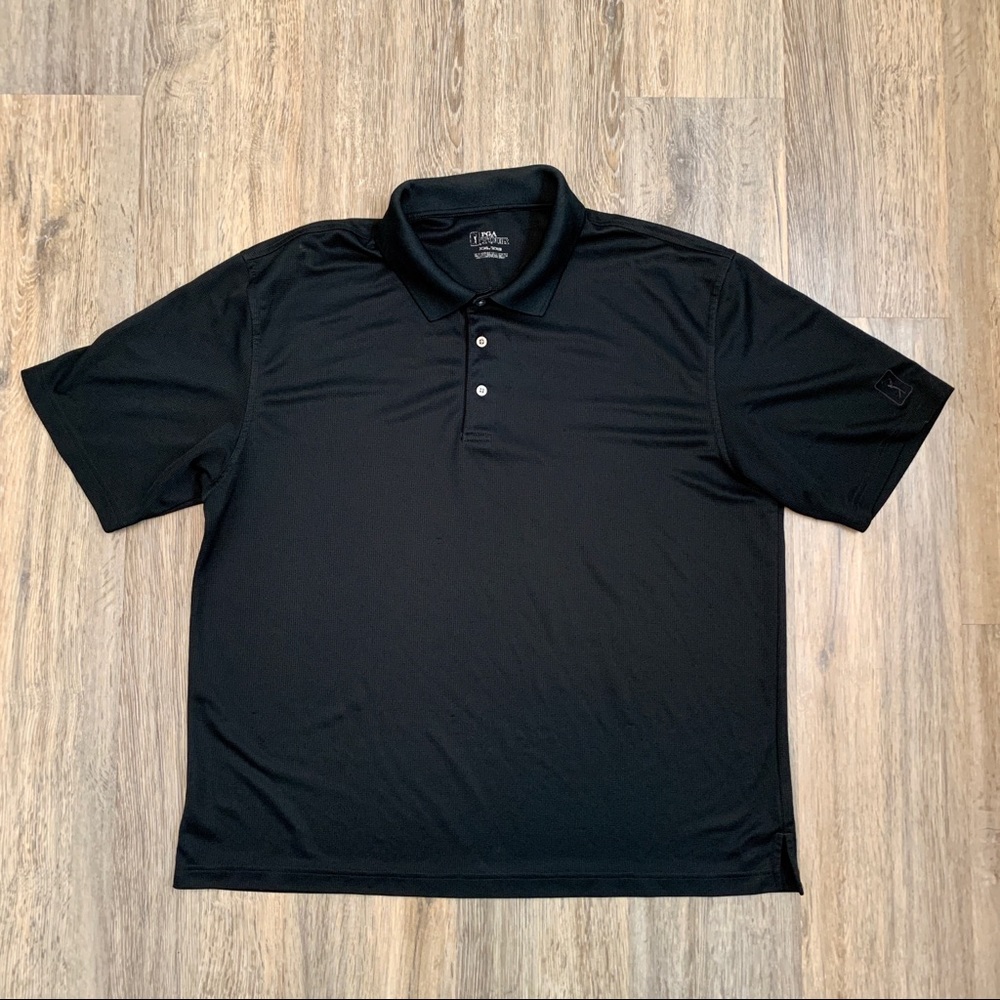Black PGA Tour Men’s Polo - Picture 2 of 9